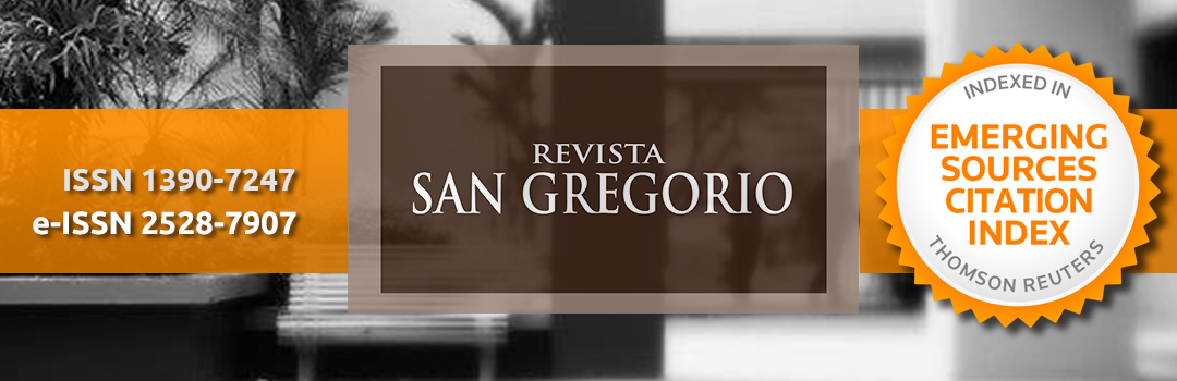 Revista San Gregorio. ISSN: 1390-7247; eISSN: 2528-7907